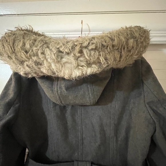 Esprit Hooded Three Quarter Length Gray Coat size Large - Picture 9 of 15